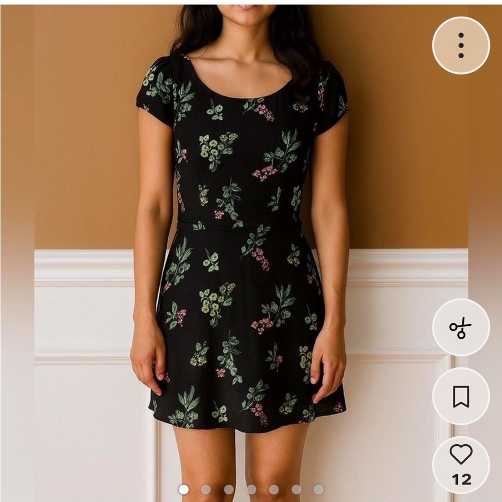 Abercrombie & Fitch Mini Dress with Floral Design - Large Petite - NWOT